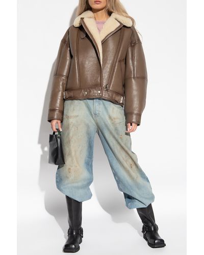 Acne Studios Leather Jacket - Brown