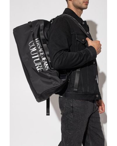 Versace Travel Bag With Logo - Black