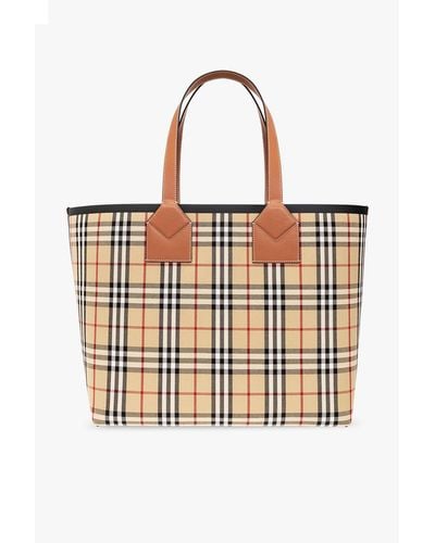 Burberry ‘London Large’ Shopper Bag - Natural