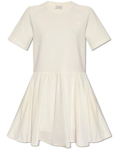 Moncler Short-sleeved Dress, - White