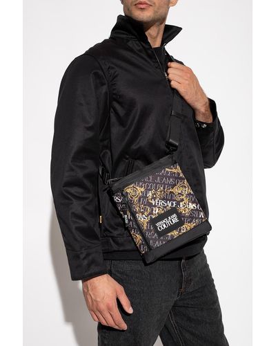 Versace Shoulder Bag With Logo - Black