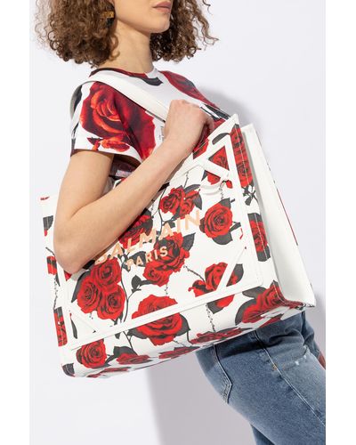 Balmain 'b-army Medium' Shopper Bag, - Red