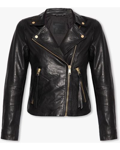AllSaints ‘Dalby’ Leather Jacket - Black