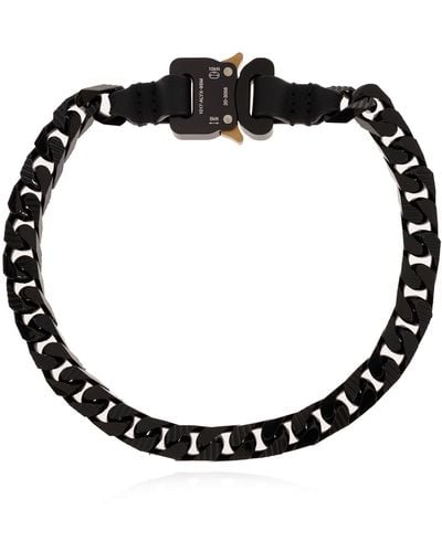 1017 ALYX 9SM Necklace With Rollercoaster Buckle, - Black