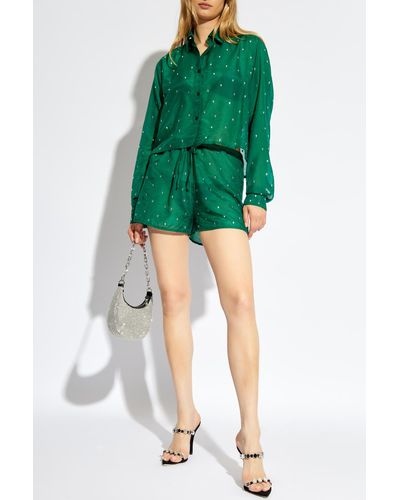 Oséree Shorts With Crystals, - Green