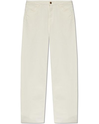 Etro Trousers With Herringbone Pattern, - White