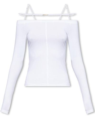Jacquemus 'sierra' Top With Denuded Shoulders, - White