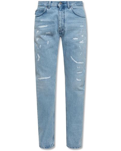 Versace Straight-cut Jeans - Blue