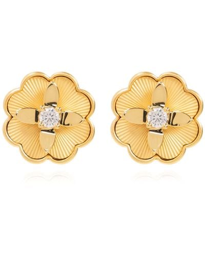 Kate Spade 'heritage Bloom' Earrings, - Metallic