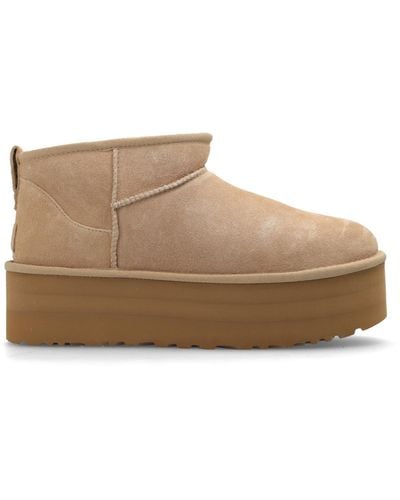 UGG Ultra Mini Classic Boots With Plateau - Brown
