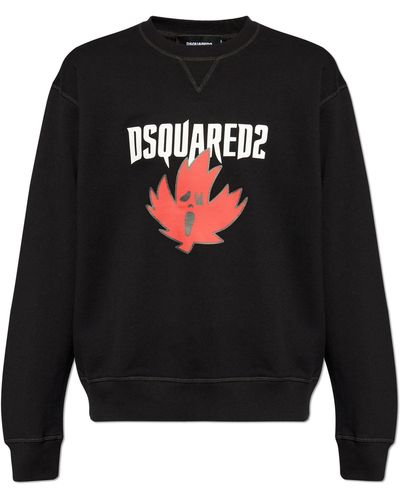 DSquared² Hoodie With Logo, - Black