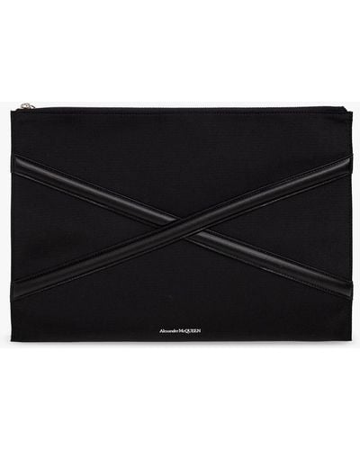 Alexander McQueen Handbag With Logo - Black