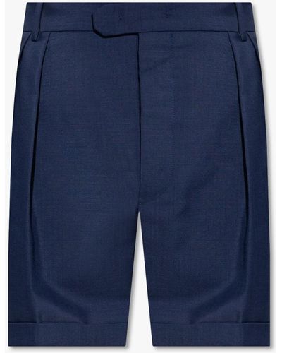 Bally Pleat-Front Shorts - Blue