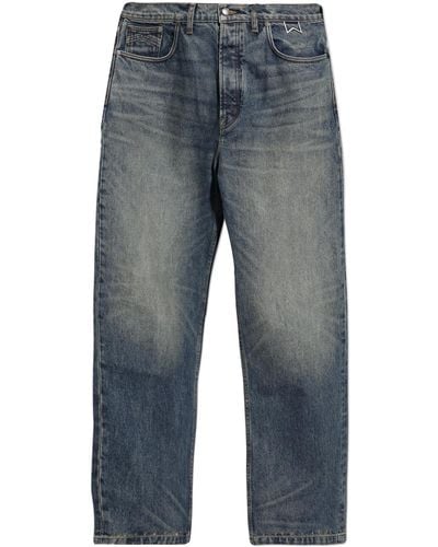 Rhude Vintage Effect Jeans, - Grey