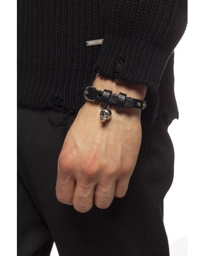 Alexander McQueen Studded Bracelet, - Black