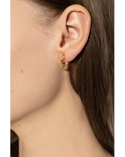Lanvin Heart-Shaped Earrings - Natural