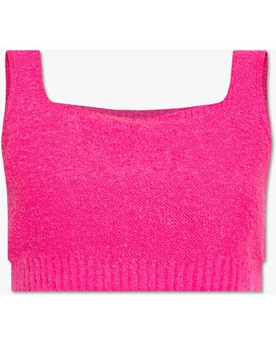 Undercover Cropped Tank Top - Pink