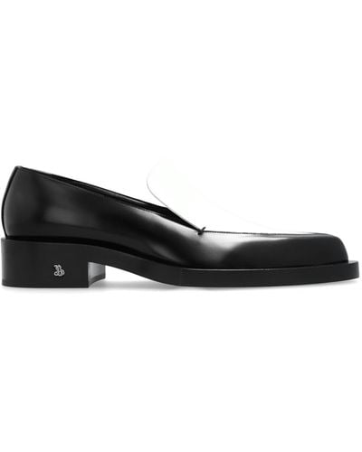 Jil Sander Leather Loafers, - Black