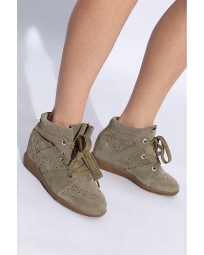 Isabel Marant 'Bobby' Suede Sneakers - Green