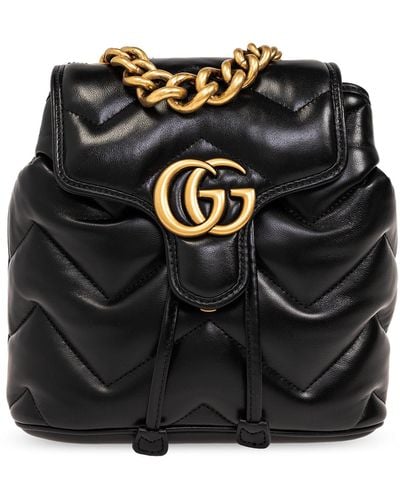 Gucci 'GG Marmont' Backpack, - Black
