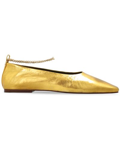 MARIA LUCA 'augusta' Leather Ballet Flats, - Yellow