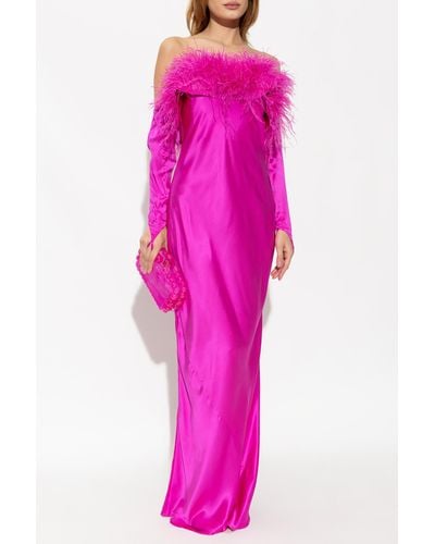 Cult Gaia ‘Terra’ Dress With Feathers - Pink