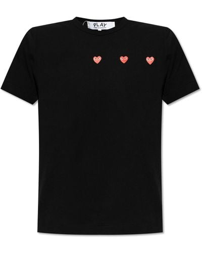 COMME DES GARÇONS PLAY T-Shirt With Logo - Black