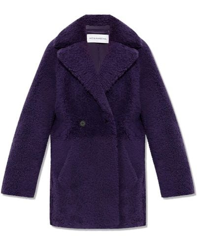 Inès & Maréchal 'nord' Fur Jacket - Purple