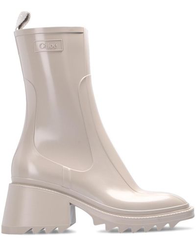 Chloé 'betty' Heeled Ankle Boots - Grey