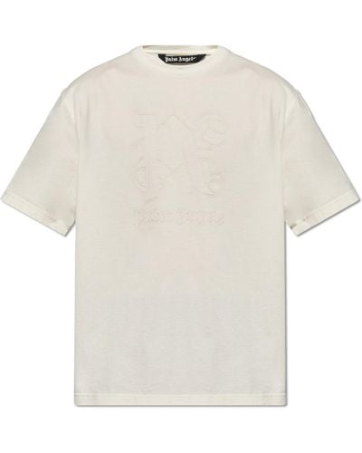Palm Angels T-shirt With Logo, - White