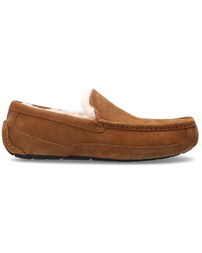 UGG Ascot Suede Loafers - Brown