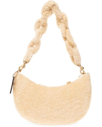 COACH Faux Fur Shoulder Bag - White
