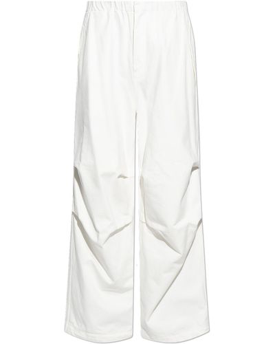 Jil Sander Relaxed-fitting Cotton Pants, - White
