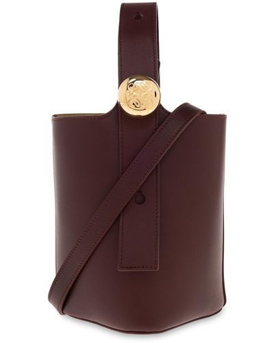 Loewe 'pebble Mini' Bucket Shoulder Bag, - Red