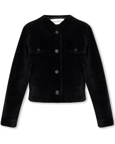 Inès & Maréchal 'nice' Fur Jacket - Black