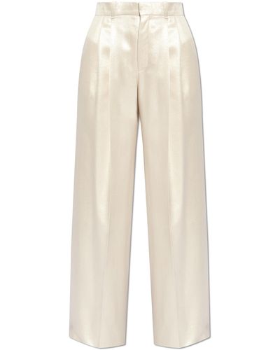 Chloé Creased Trousers, - White