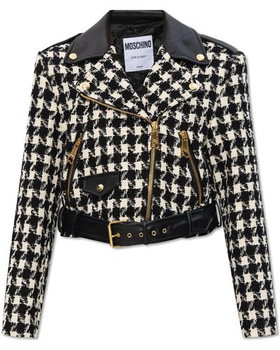 Moschino Biker Jacket, - Black