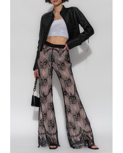 DSquared² Black Lace Pants - Brown