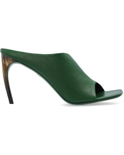 Ferragamo 'nymphe' Heeled Slippers, - Green