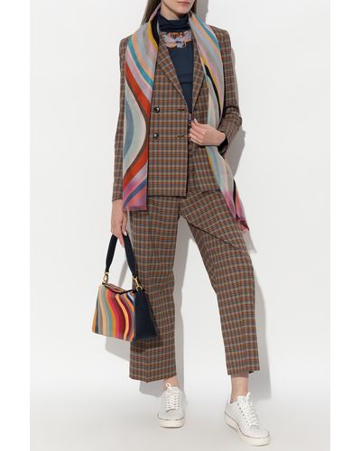 PS by Paul Smith Checked Pants - Brown