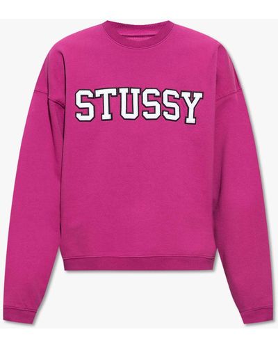 Stussy Sweatshirt With Logo - Pink