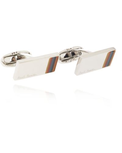 Paul Smith Paul Smith Logo-Engraved Cufflinks Cufflinks - Multicolour