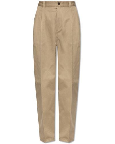Maison Margiela Trousers With Vintage Effect - Natural