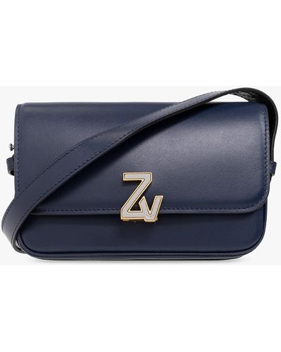 Zadig & Voltaire 'zv Initiale Mini' Shoulder Bag - Blue