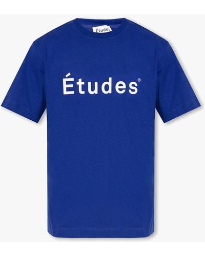 Etudes Studio T-shirt With Logo, - Blue