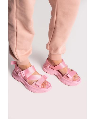 Alexander McQueen Sandals With Velcro Closure - Pink