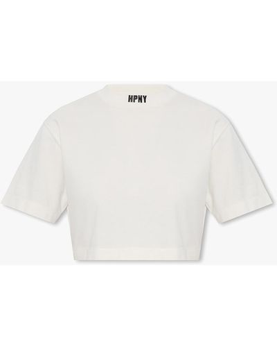 Heron Preston Crop Top With Logo - White