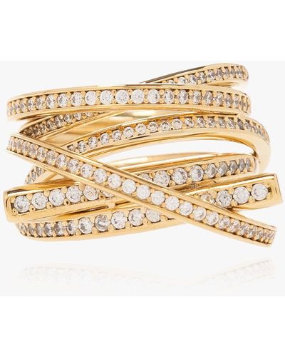 Ferragamo Crystal-embellished Ring, - Natural