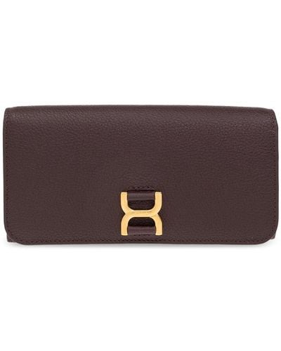 Chloé Leather Wallet - Purple