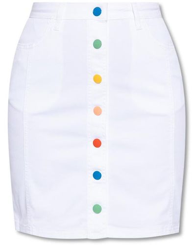 Love Moschino Skirt With Appliqué - White